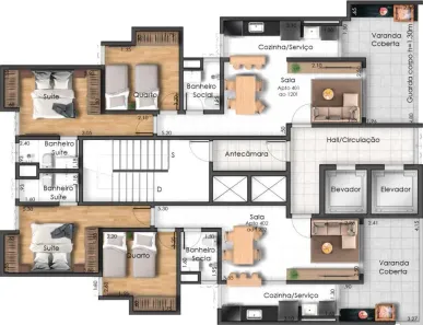 Apartamento com 2 Quartos à venda, 90m² no Alto dos Passos, Juiz de Fora