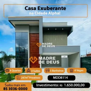 Casa de Condomínio com 4 Quartos à venda, 248m² no Cidade Alpha, Eusébio