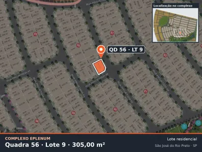 Lote/Terreno à venda, 305m² no Eparque Mirage, São José do Rio Preto