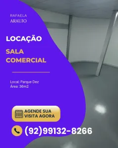 Sala Comercial para alugar, 36m² no Parque 10 de Novembro, Manaus