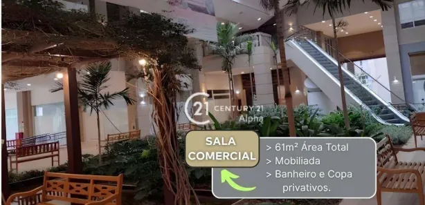 Sala Comercial para alugar, 61m² no Sítio Tamboré Alphaville, Barueri