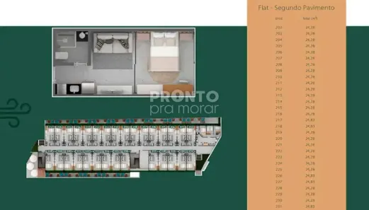 Flat com 1 Quarto à venda, 24m² no Tamandaré, Tamandaré