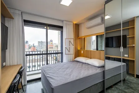 Apartamento com 1 Quarto para alugar, 19m² no Centro, Curitiba