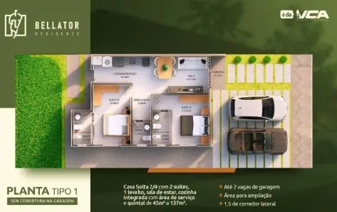 Casa de Condomínio com 2 Quartos à venda, 61m² no Iguá, Vitória da Conquista