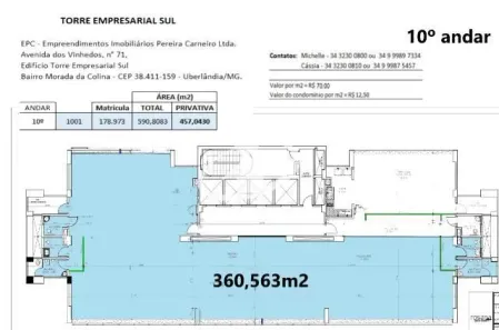 Sala Comercial para alugar, 10m² no Jardim Karaíba, Uberlândia