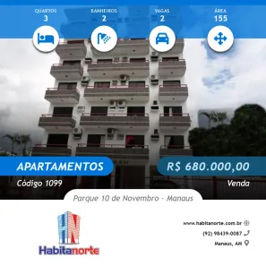 Apartamento com 3 Quartos à venda, 155m² no Parque 10 de Novembro, Manaus