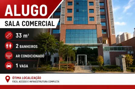 Sala Comercial para alugar, 33m² no Vila Gomes Cardim, São Paulo