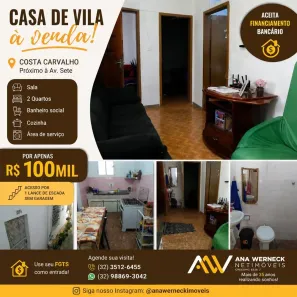 Casa com 2 Quartos à venda, 70m² no Costa Carvalho, Juiz de Fora