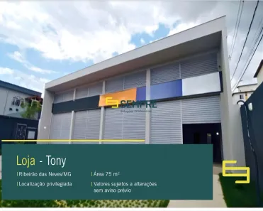 Ponto Comercial para alugar, 75m² no Tony (Justinópolis), Ribeirão das Neves
