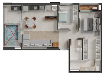 Apartamento com 2 Quartos à venda, 80m² no Setor Bueno, Goiânia