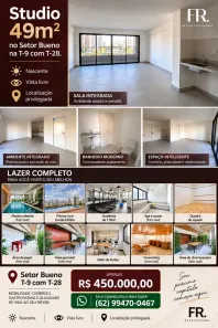 Apartamento com 1 Quarto à venda, 49m² no Setor Bueno, Goiânia
