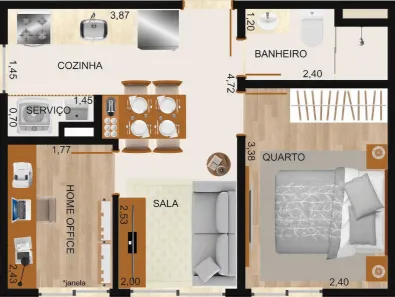 Apartamento com 2 Quartos à venda, 33m² no São Mateus, Juiz de Fora