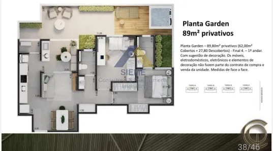 Apartamento com 2 Quartos à venda, 89m² no Buru, Salto