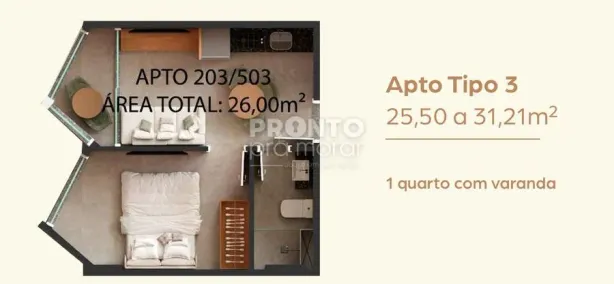 Flat com 1 Quarto à venda, 26m² no Maragogi, Maragogi