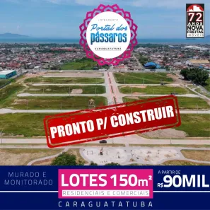 Lote/Terreno à venda, 150m² no Travessão, Caraguatatuba