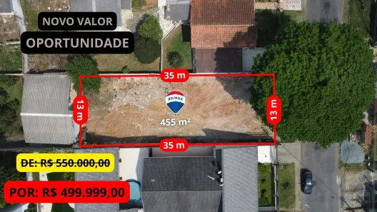 Lote/Terreno à venda, 455m² no Pilarzinho, Curitiba