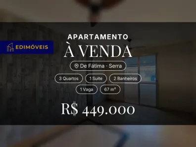 Apartamento com 3 Quartos à venda, 67m² no de Fátima, Serra