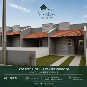 Casa de Condomínio com 2 Quartos à venda, 70m² no São Luiz, Pacatuba