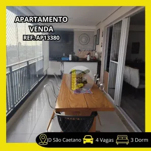 Apartamento com 3 Quartos à venda, 173m² no Jardim São Caetano, São Caetano do Sul