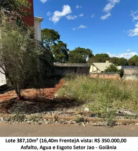 Lote/Terreno à venda, 387m² no Setor Jaó, Goiânia