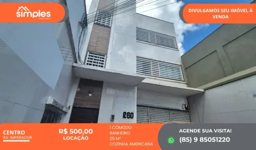 Kitnet para alugar, 25m² no Centro, Fortaleza