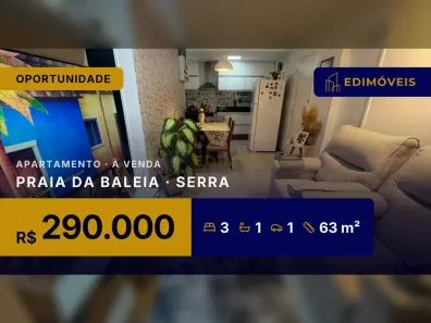Apartamento com 3 Quartos à venda, 63m² no Praia da Baleia, Serra
