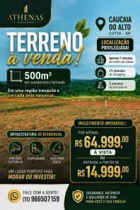Lote/Terreno à venda, 500m² no Centro (Caucaia do Alto), Cotia