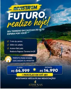 Lote/Terreno à venda, 500m² no Recreio Topázio (Caucaia do Alto), Cotia
