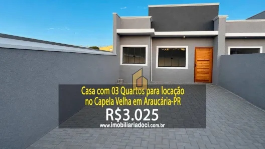 Casa com 3 Quartos para alugar, 60m² no Capela Velha, Araucária