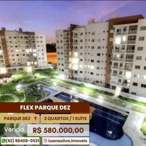 Apartamento com 3 Quartos à venda, 127m² no Parque 10 de Novembro, Manaus