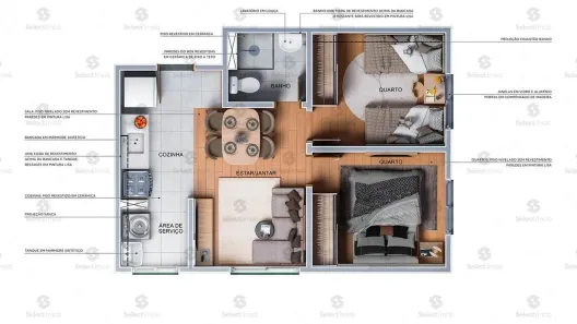 Apartamento com 2 Quartos à venda, 36m² no Vila João Ramalho, Santo André