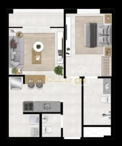 Apartamento com 1 Quarto à venda, 49m² no Embaré, Santos