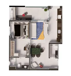 Apartamento com 1 Quarto à venda, 63m² no Nova Aliança, Ribeirão Preto