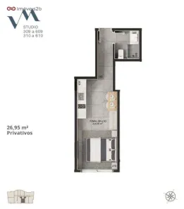 Apartamento com 1 Quarto à venda, 27m² no Cachoeira do Bom Jesus, Florianópolis