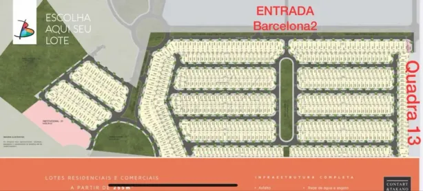 Lote/Terreno à venda, 255m² no Jardim Barcelona I, Piratininga