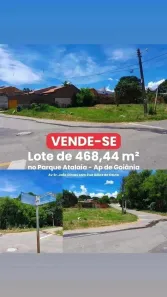 Lote/Terreno à venda, 468m² no Parque Atalaia, Aparecida de Goiânia