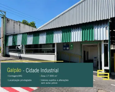 Galpão/Depósito/Armazém à venda, 17999m² no Cidade Industrial, Contagem