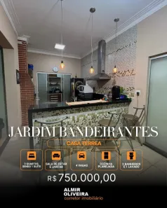 Casa com 3 Quartos à venda, 194m² no Jardim Recreio dos Bandeirantes, Sertãozinho