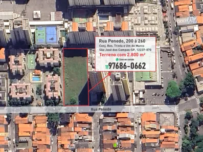 Lote/Terreno para alugar, 2800m² no Conjunto Residencial Trinta e Um de Março, São José dos Campos