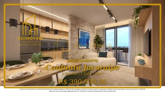Apartamento com 3 Quartos à venda, 65m² no Conjunto Jacaraípe, Serra