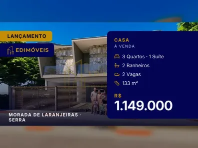 Casa com 3 Quartos à venda, 133m² no Morada de Laranjeiras, Serra