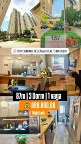 Apartamento com 3 Quartos à venda, 87m² no Jardim Tupanci, Barueri