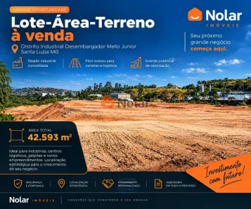 Lote/Terreno à venda, 43m² no Distrito Industrial Desembargador Mello Junior, Santa Luzia