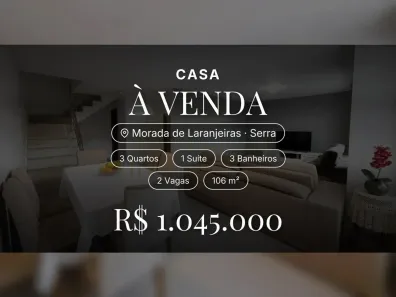 Casa com 3 Quartos à venda, 106m² no Morada de Laranjeiras, Serra