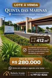 Lote/Terreno à venda, 412m² no Ponta Negra, Manaus