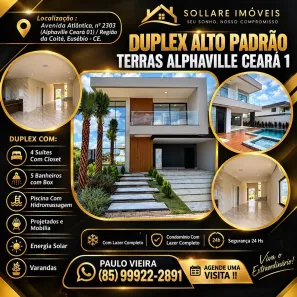 Casa de Condomínio com 4 Quartos à venda, 255m² no Bairro Cidade Alpha, Eusébio