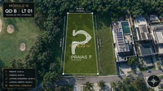 Lote/Terreno à venda, 1078m² no Riviera, Bertioga