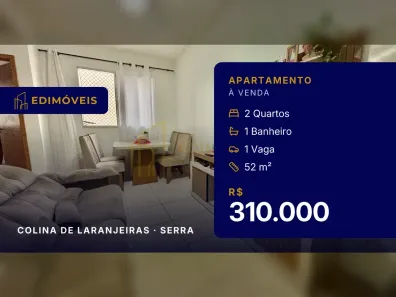 Apartamento com 2 Quartos à venda, 52m² no Colina de Laranjeiras, Serra