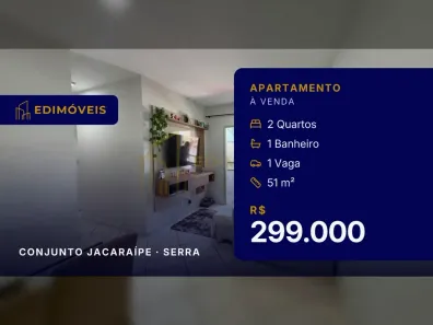 Apartamento com 2 Quartos à venda, 51m² no Conjunto Jacaraípe, Serra