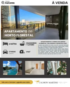 Apartamento com 4 Quartos à venda, 171m² no Horto Florestal, Salvador